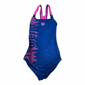 Arena Costume intero da ragazza Swimsuit Logo 006356 790 navy-freak rose Pool Attire