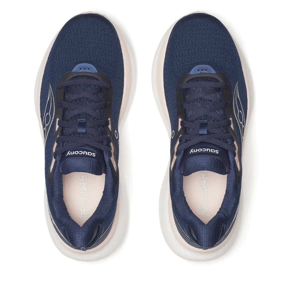 Saucony Women's Triumph 23 Running Shoes in Navy/Cameo AW25 Balanced Fit