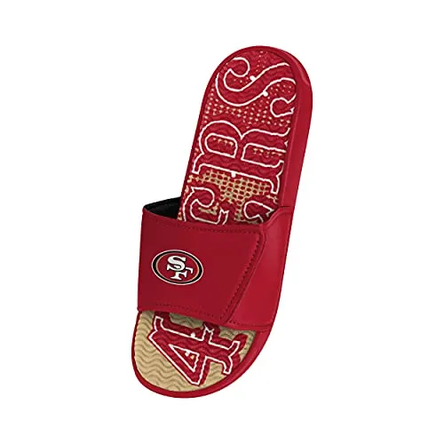 FOCO San Francisco 49ers NFL Mens Gradient Wordmark Gel Slide - M
