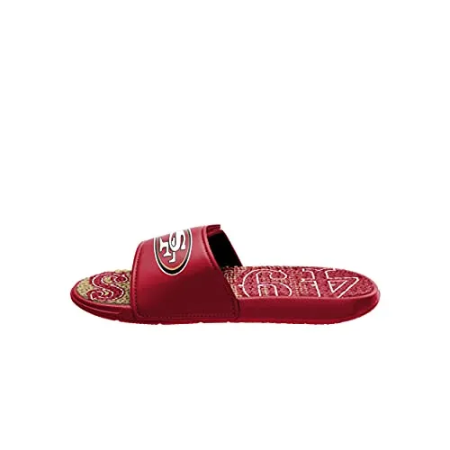 FOCO San Francisco 49ers NFL Mens Gradient Wordmark Gel Slide - M