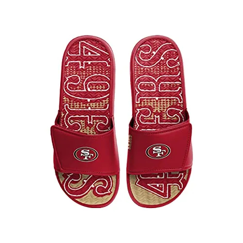 FOCO San Francisco 49ers NFL Mens Gradient Wordmark Gel Slide - M
