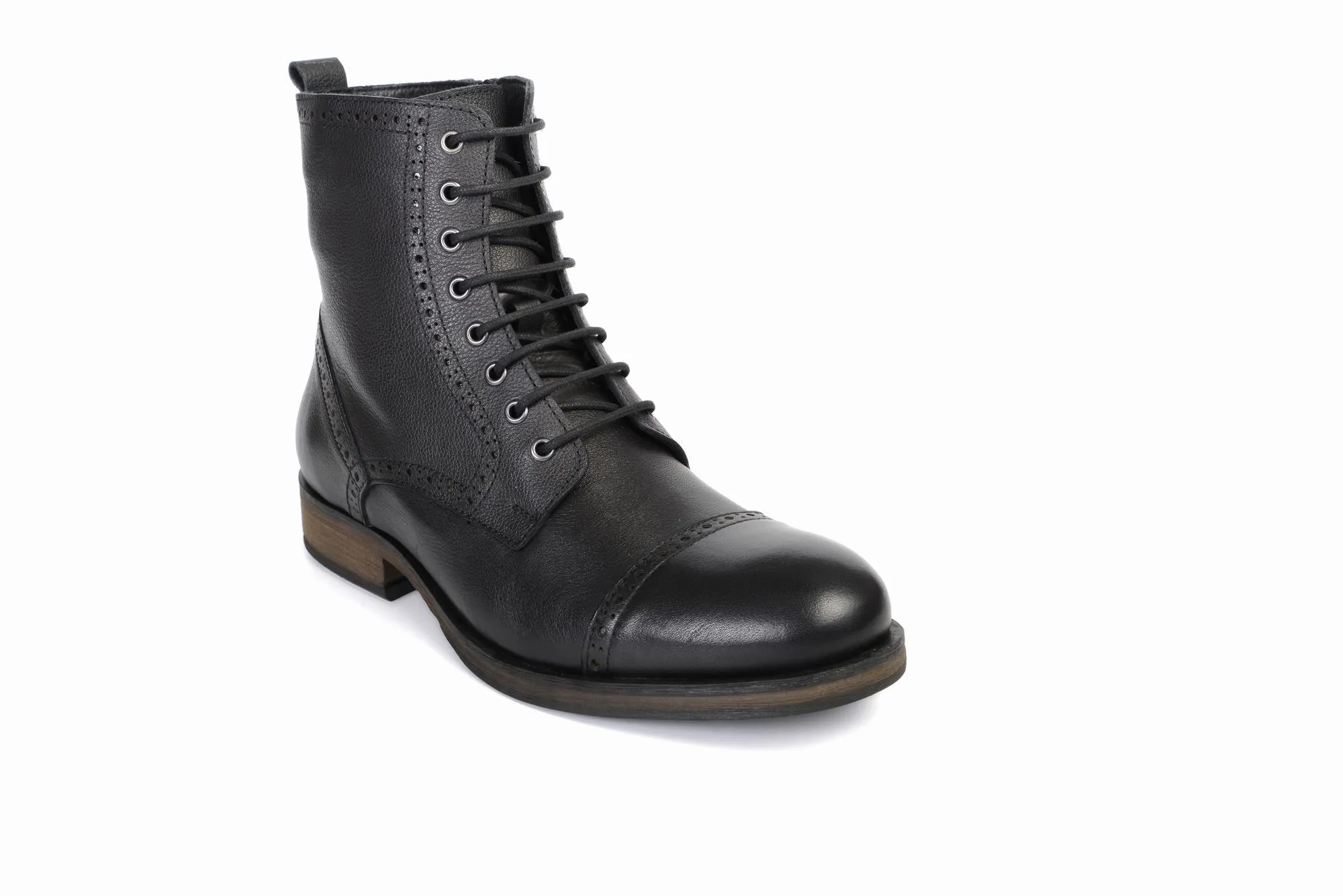 FOOT FEDERATION DERBY CAP-TOE MENS BOOT BLACK