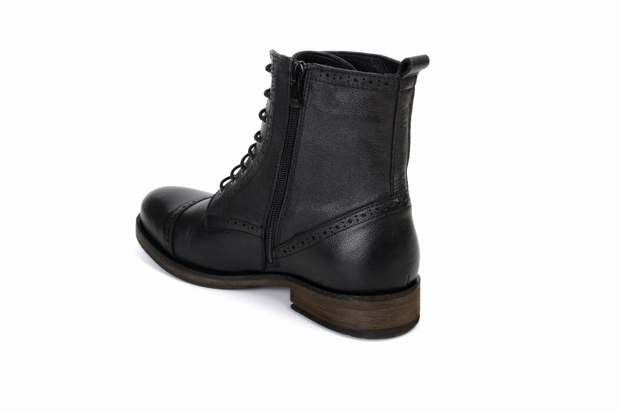 FOOT FEDERATION DERBY CAP-TOE MENS BOOT BLACK