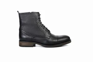 FOOT FEDERATION DERBY CAP-TOE MENS BOOT BLACK