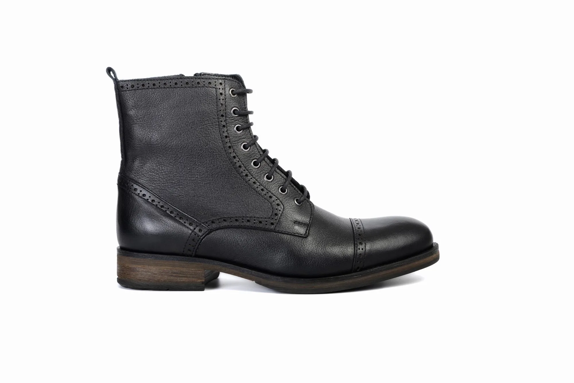 FOOT FEDERATION DERBY CAP-TOE MENS BOOT BLACK