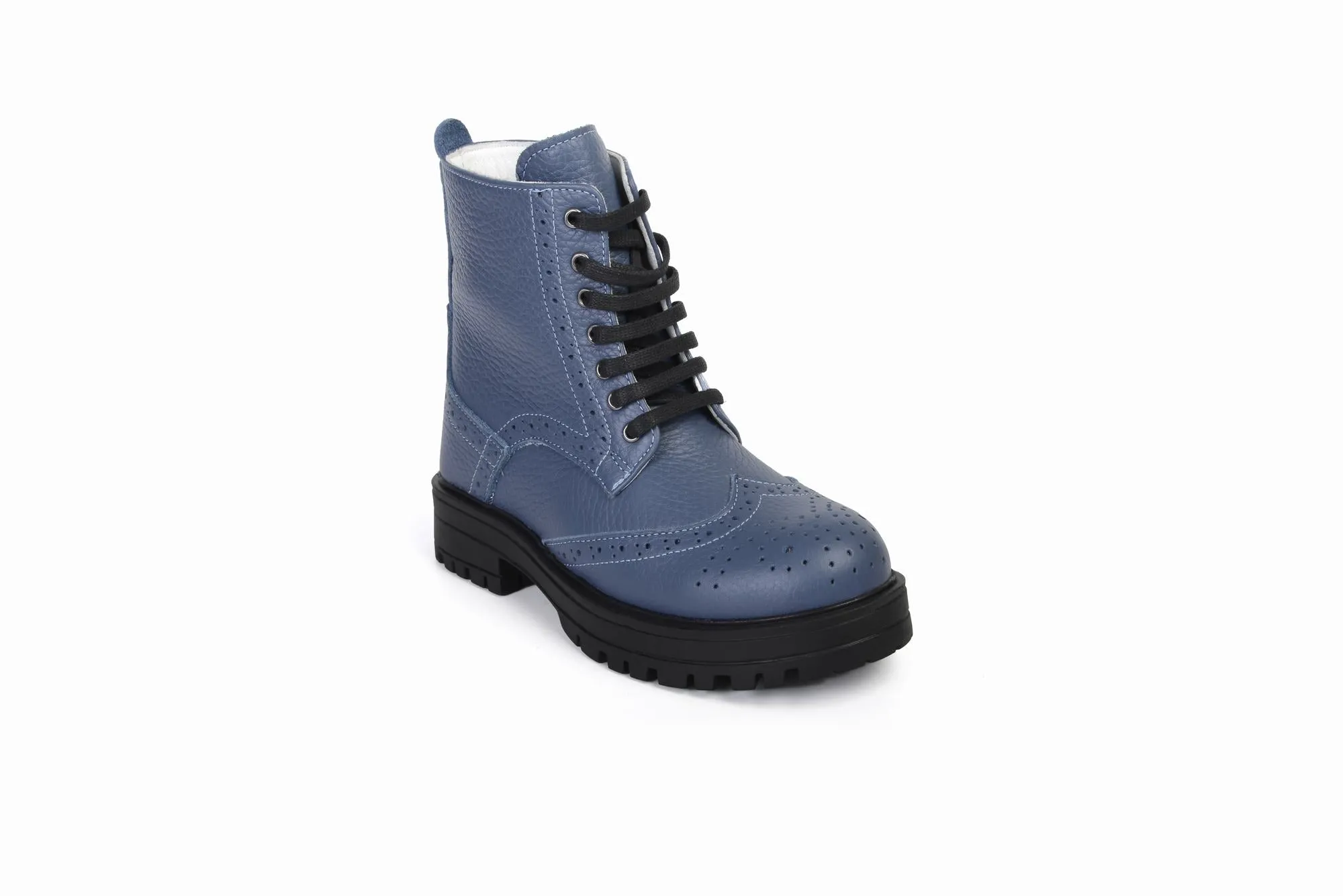 FOOT FEDERATION DERBY WINGTIP KIDS' BOOT BLUE