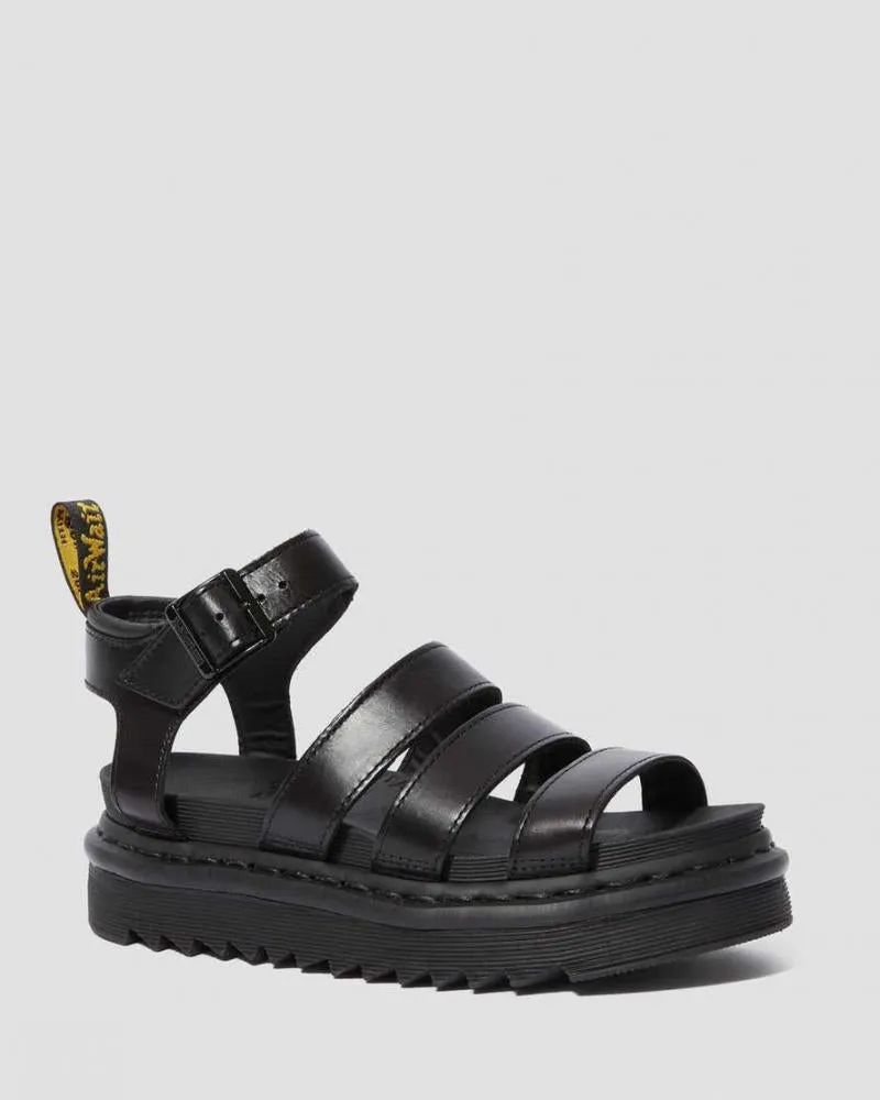 Dr. Martens sandalo con zeppa da donna Blaire Leather Brando 24191001 nero Minimal Cool Multi Use