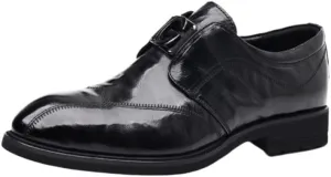 Formal Wear Leather Shoes Men Business Casual Soft Sole Pointed Toe Anti-Slip Wear-Resistant Comfortable Rubber Soft Sole Men's Driving Flats