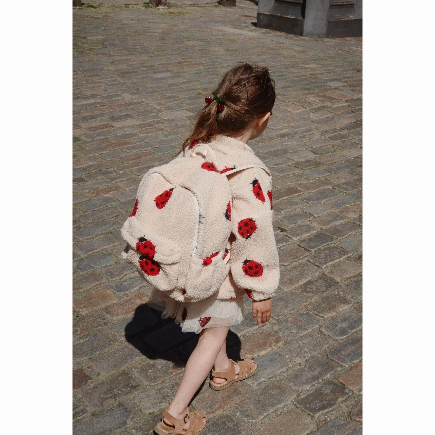 Konges Sl?jd Ladybug Sand Jody Teddy Jacket Grs Practical Cold Piece Water Resistant Design