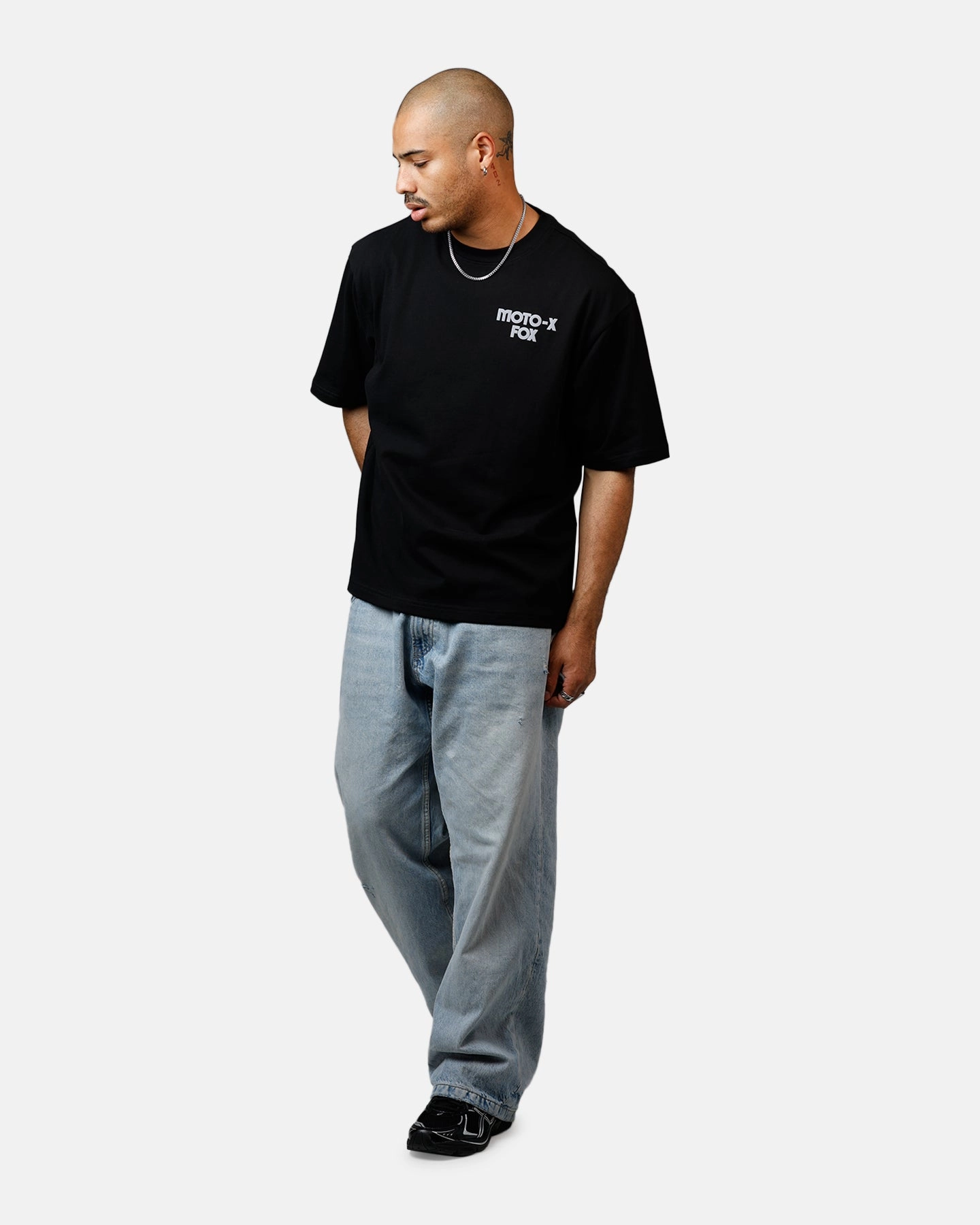 Classic Outfit Style Fox Racing Moto-X Oversized T-Shirt Black