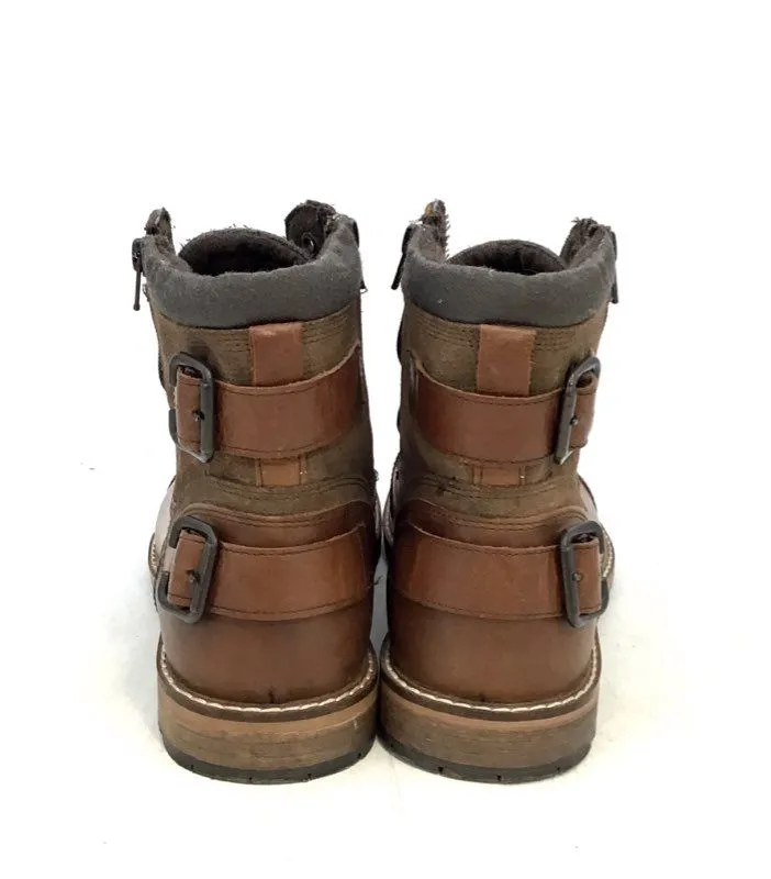 Franco Fortini Men's Dalton B. Borris Brown Leather Combat Boots - Size 9