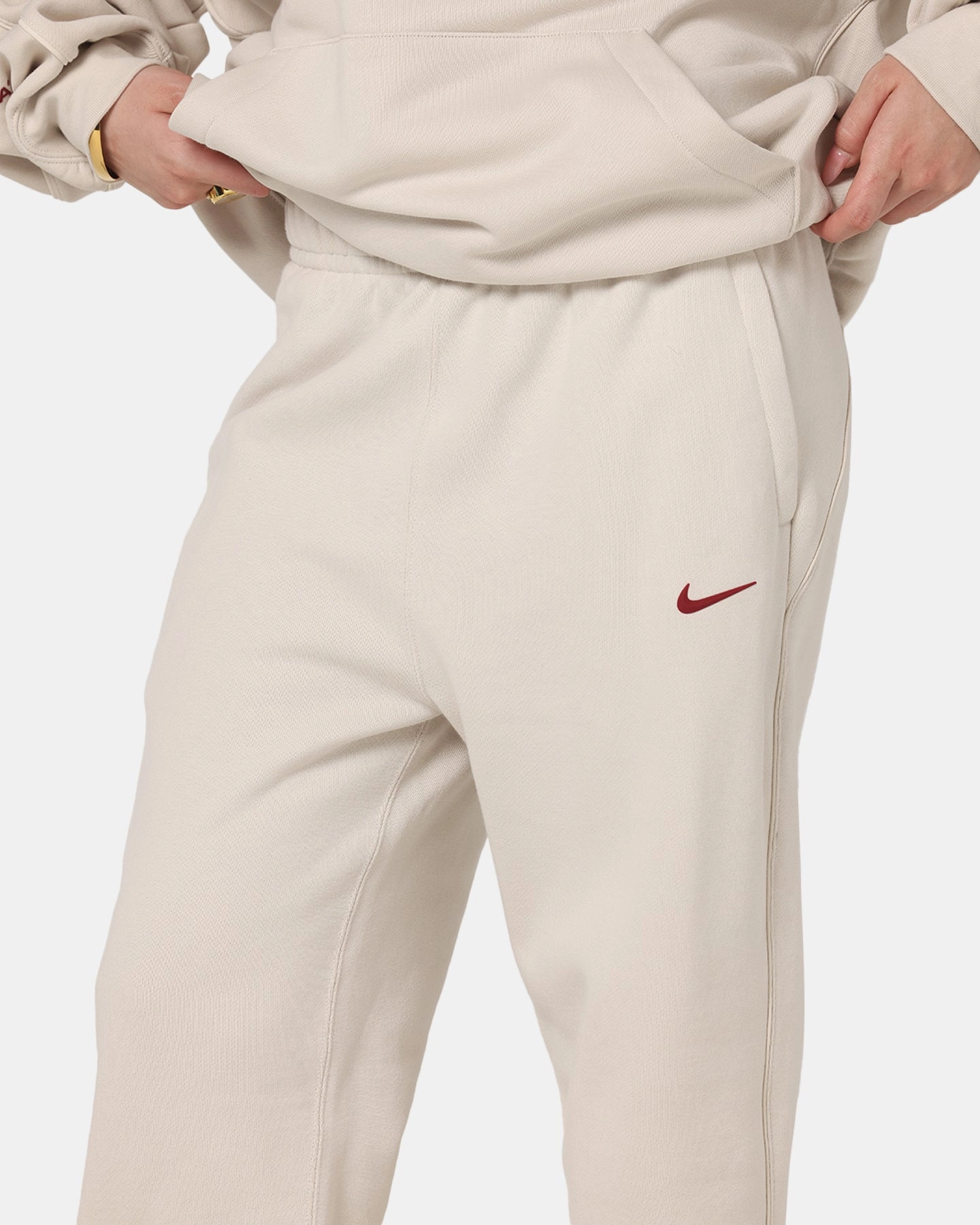 Light Fit Smooth Texture Nike Nocta Fleece CS Sweat Pants Lt Orewood Brown