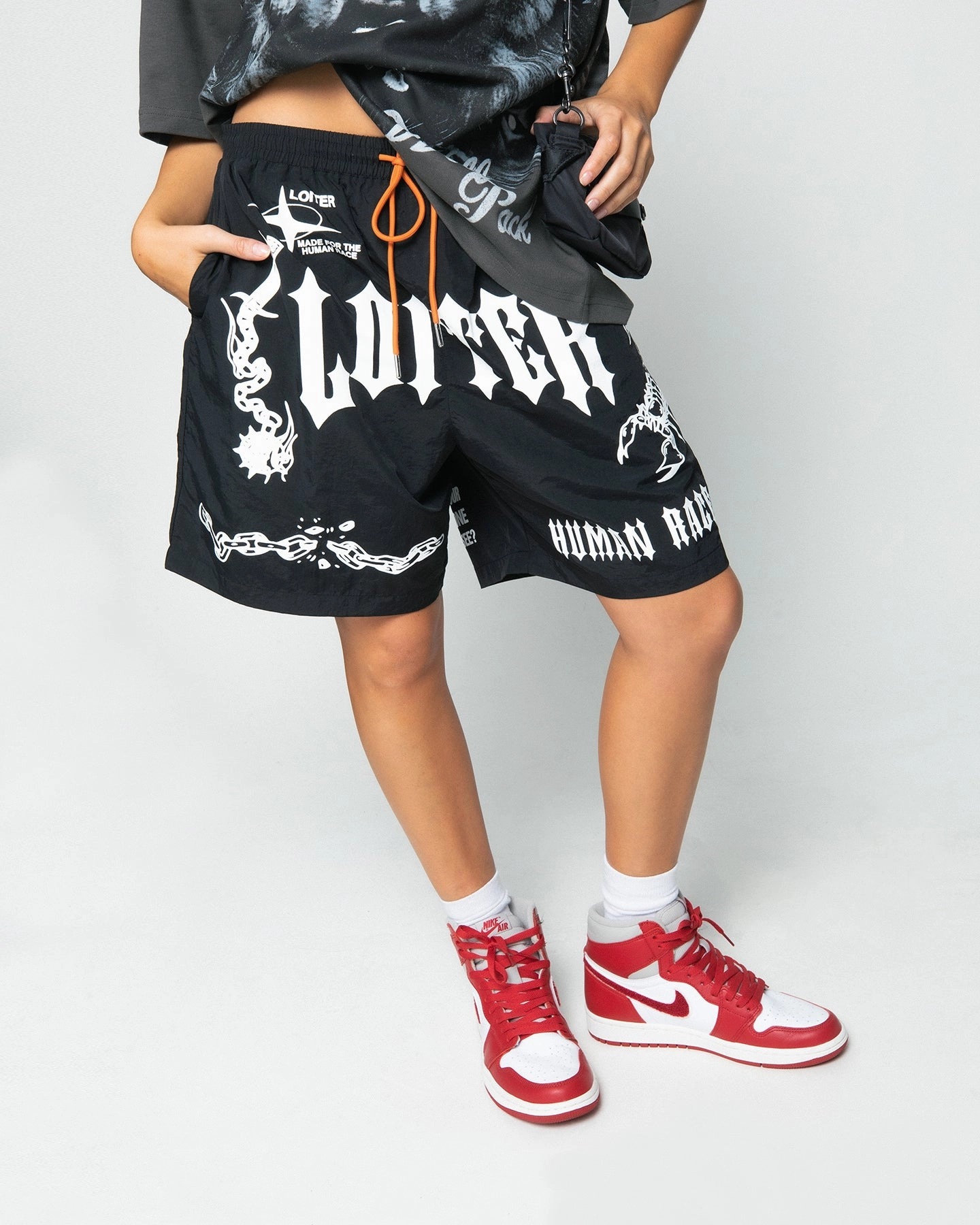 Loiter Sketch Book Walk Shorts Black All Season Fit