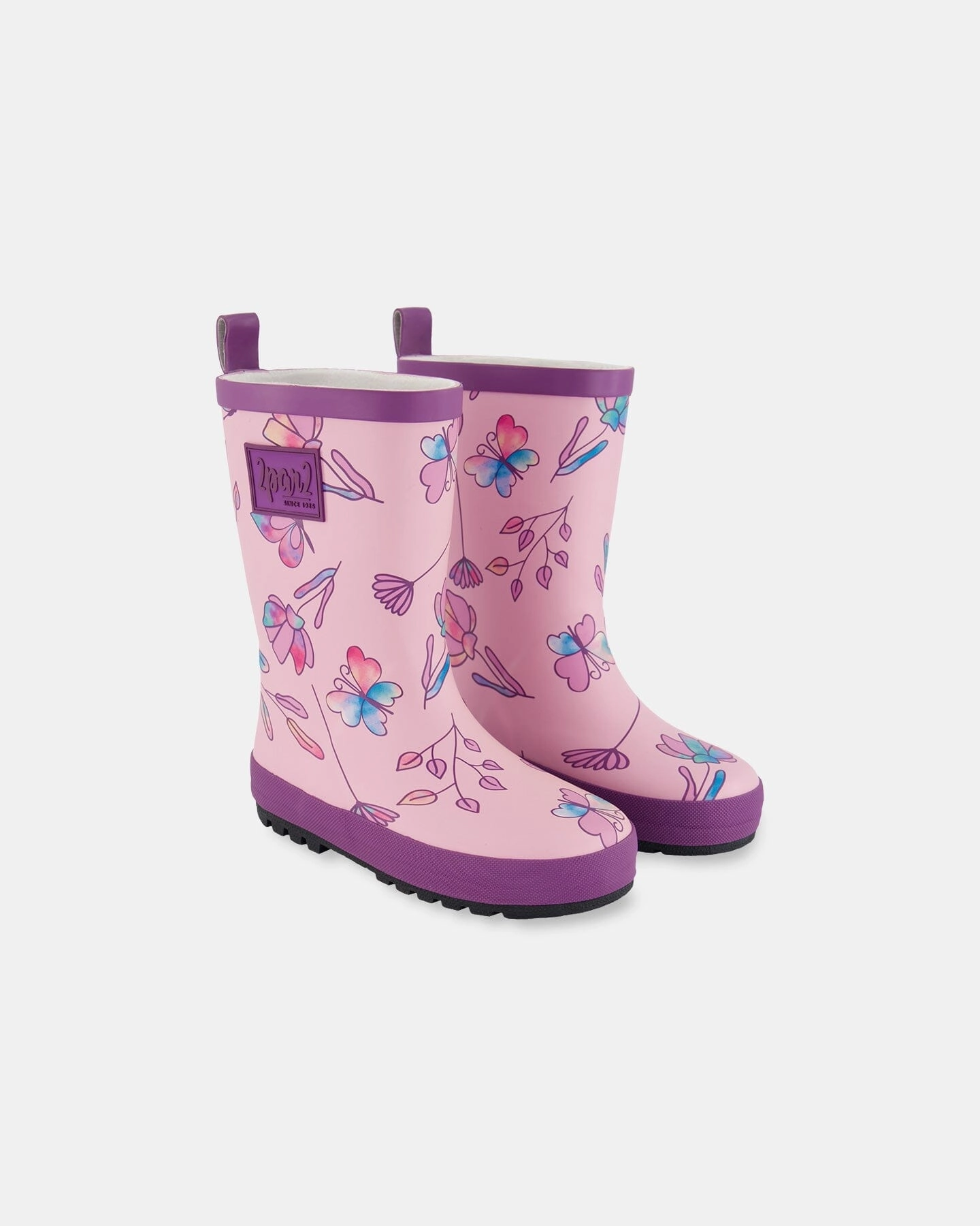 Trainer Shoes Printed Rain Boots Lilac And Multicolored Butterfly