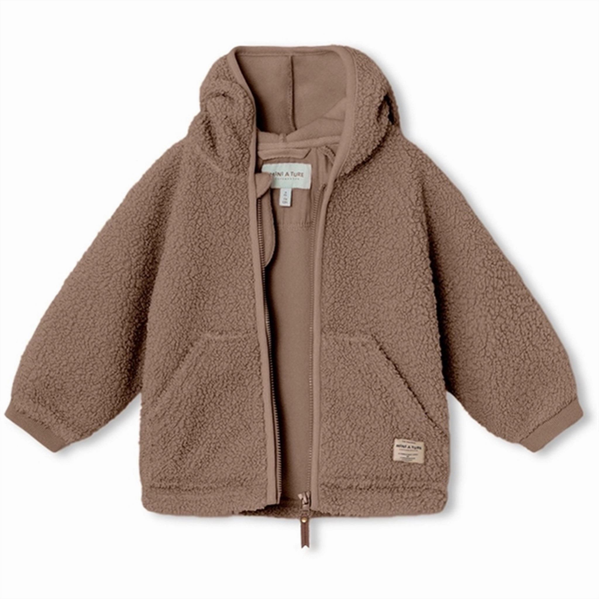 MINI A TURE Liff Teddy Fleece Jacket Brownie Chill Commute Fit Cold Weather Gear