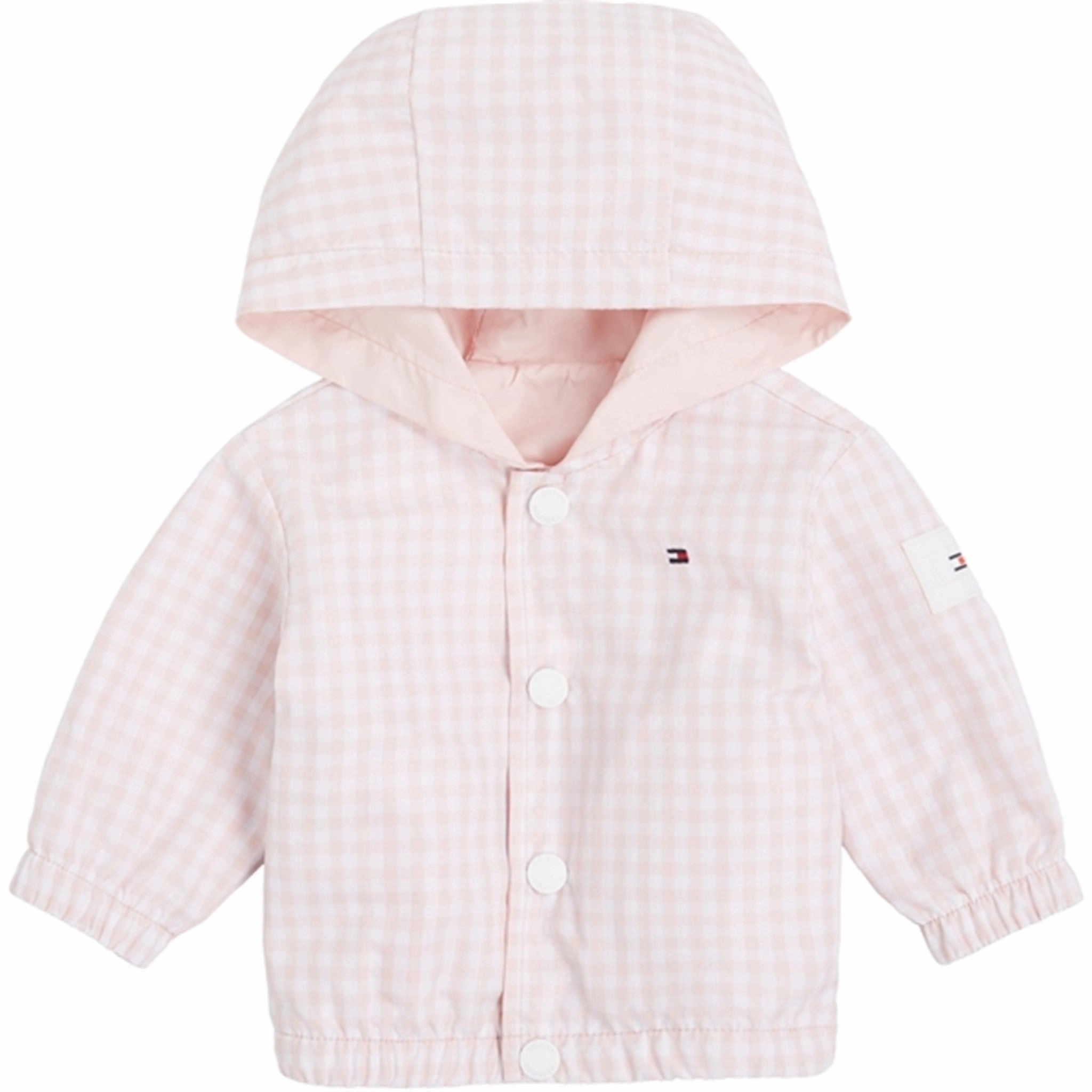 Tommy Hilfiger Baby Reversible Gingham Jacket White / Pink Check Soft touch finish Light Day Jacket