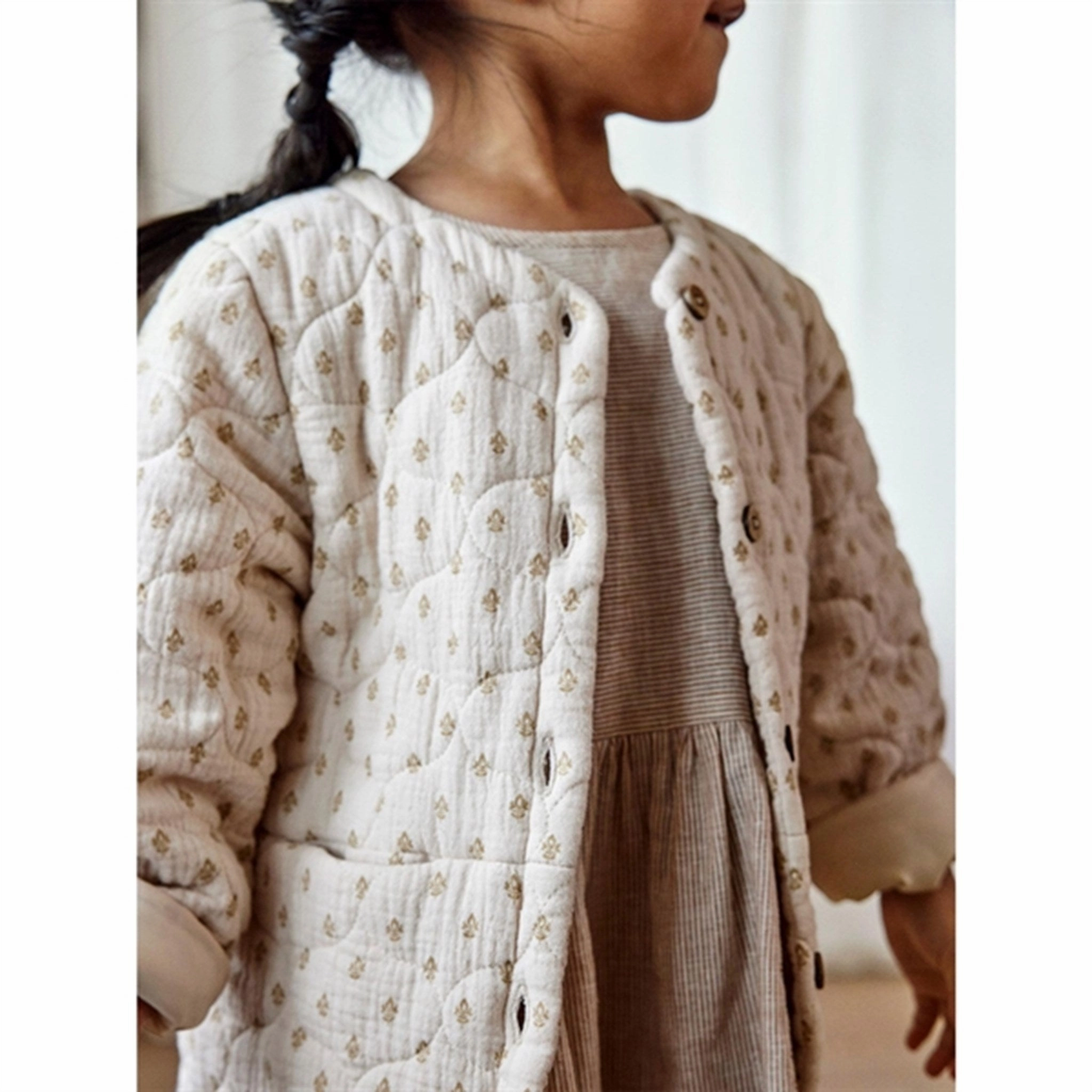 Lil'Atelier Fog Damir AOP Jacket Seam Sealed Construction Removable Hood