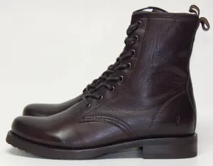 FRYE VERONICA COMBAT LEATHER BOOTS