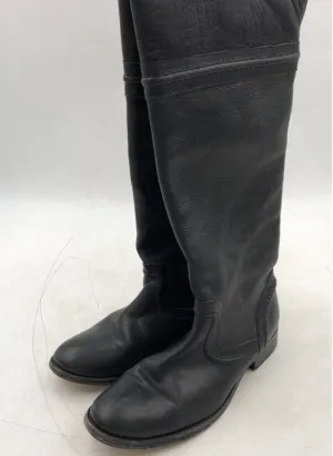 Frye Women's Melissa Trapunto 76442 Black Knee High Riding Boots - Size 7.5 B