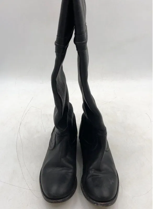 Frye Women's Melissa Trapunto 76442 Black Knee High Riding Boots - Size 7.5 B