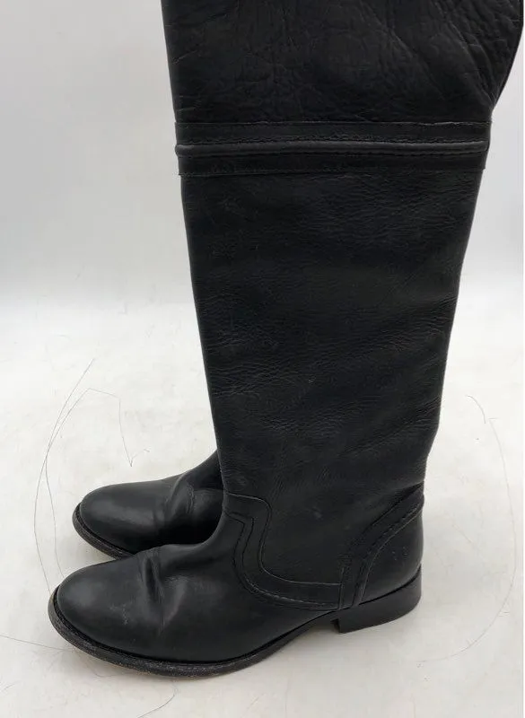 Frye Women's Melissa Trapunto 76442 Black Knee High Riding Boots - Size 7.5 B