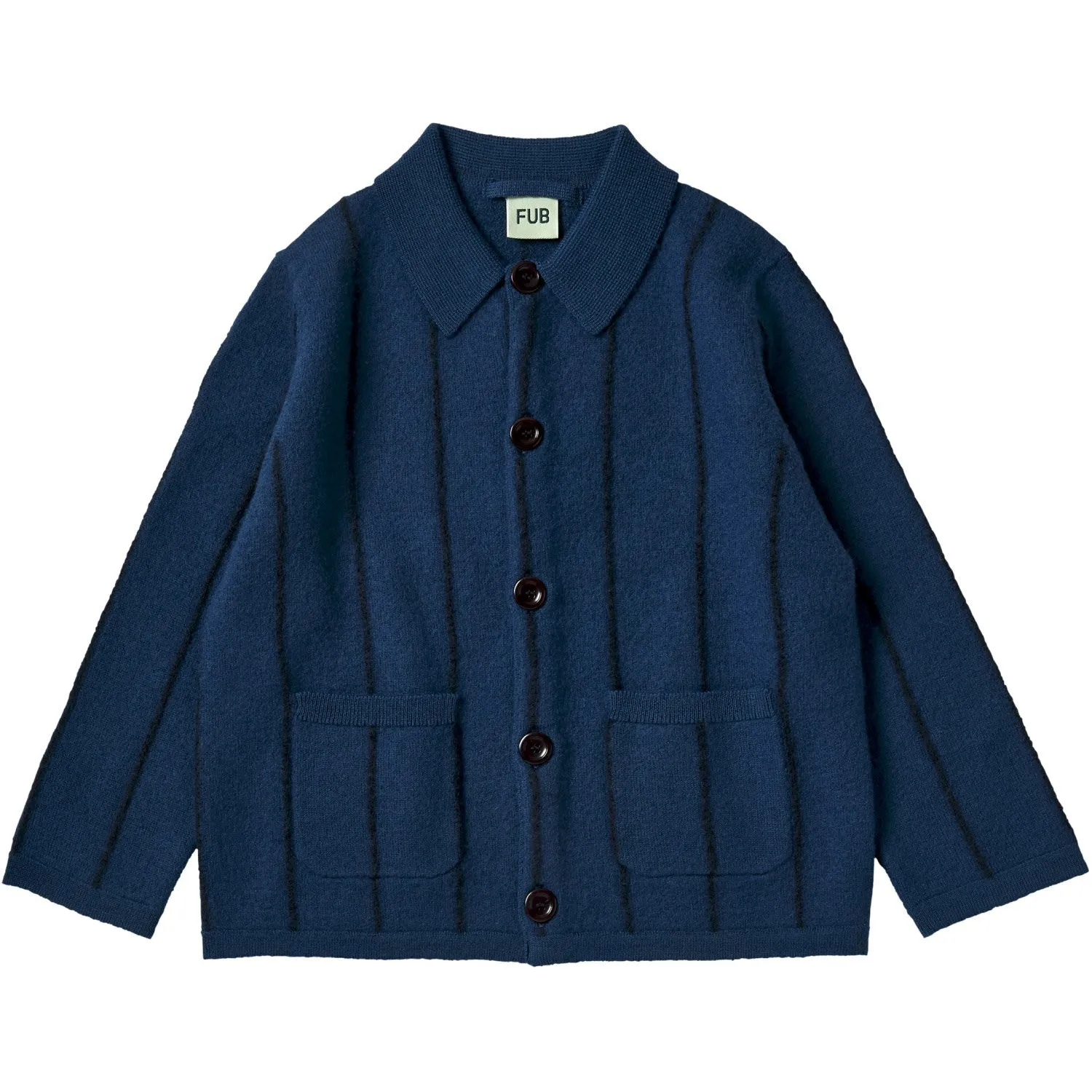 FUB Pond Blue Felted Jacket Durable Coating Simple Outer