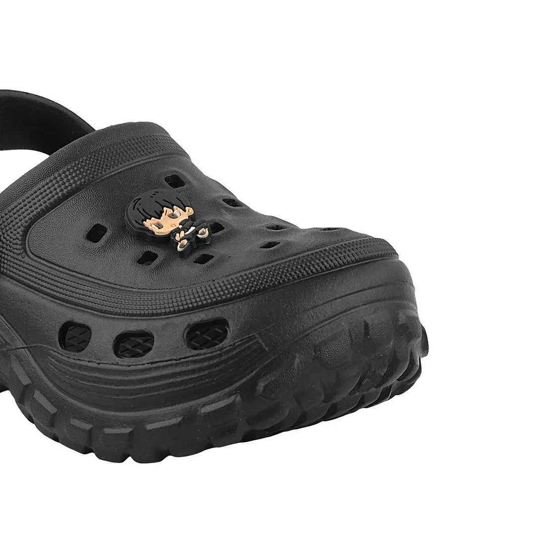 FUEL PODDLE BLACK Clogs Slipper for 4-10 Years Boys/girls (PODDLE BLACK)