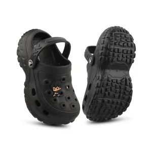 FUEL PODDLE BLACK Clogs Slipper for 4-10 Years Boys/girls (PODDLE BLACK)