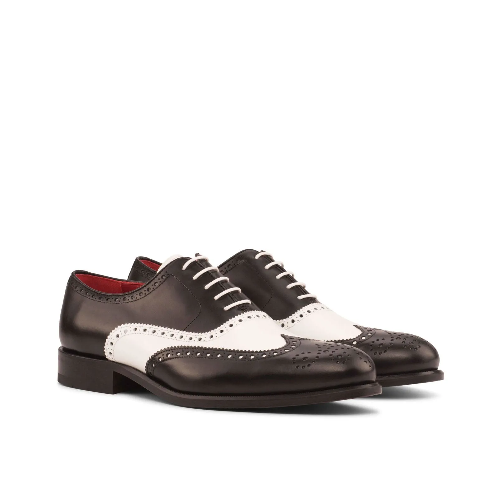 Full Brogue-Box Calf, White, Black