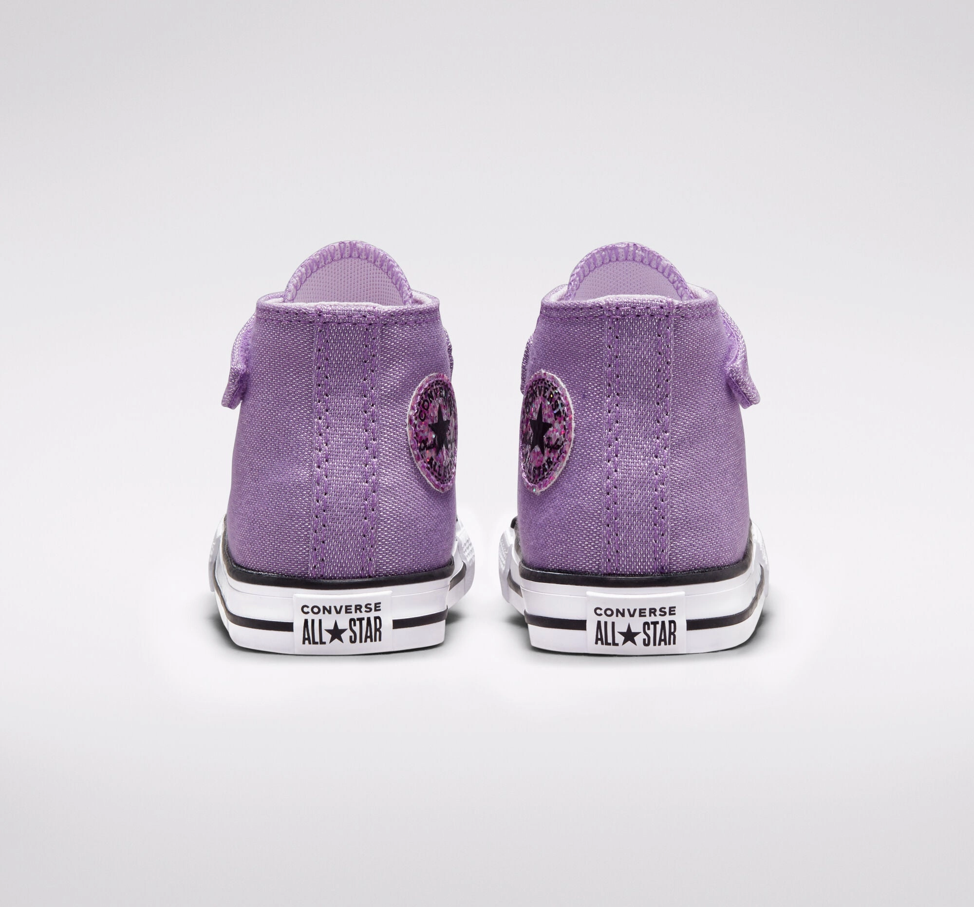 Converse scarpa da bambina alta alla caviglia Chuck Taylor All Star Easy-On Glitter 772878C viola shoe protection anti - odor shoe quality