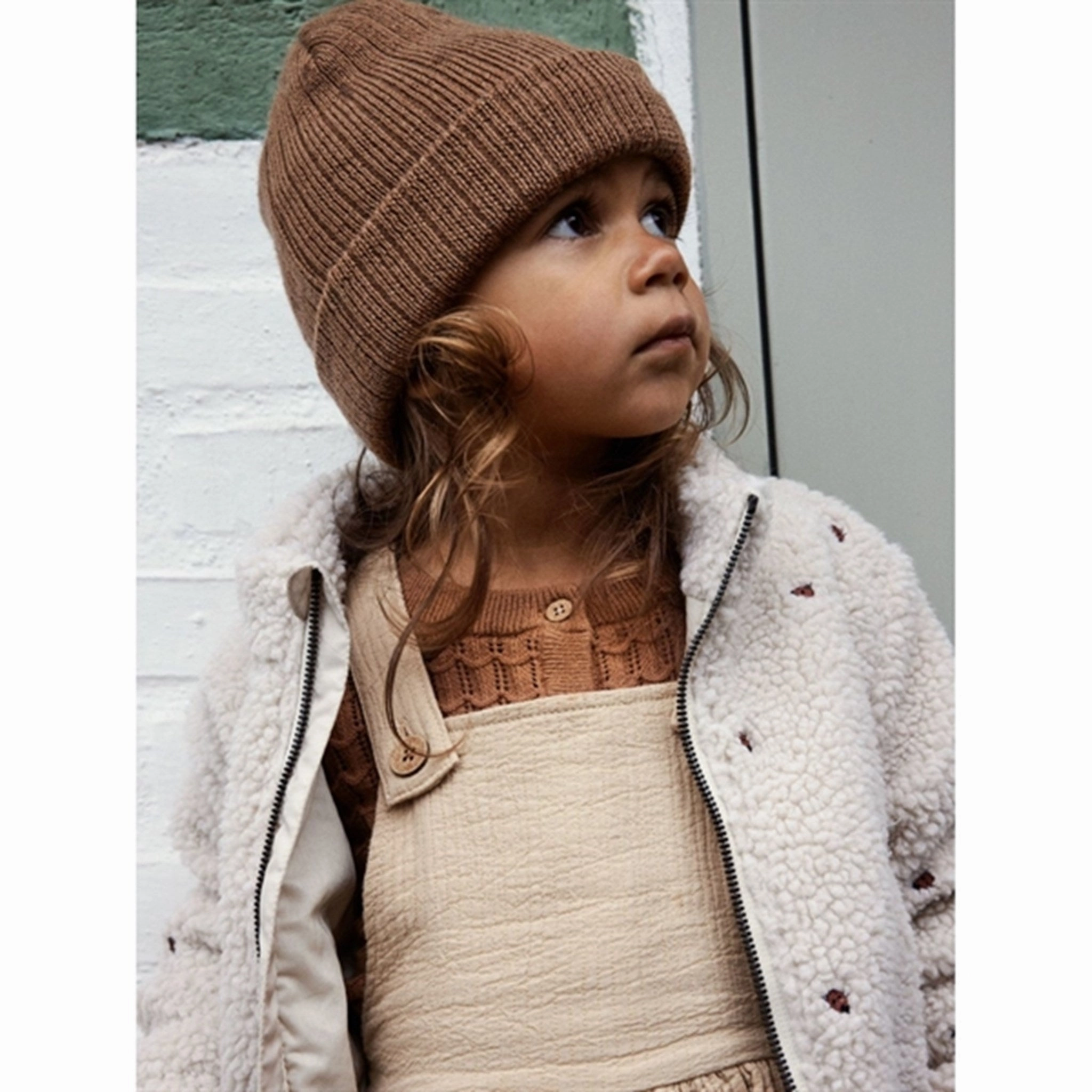 Lil'Atelier Fog Nalo Sherpa Loose Jacket Stain Resistant Material Autumn Layers