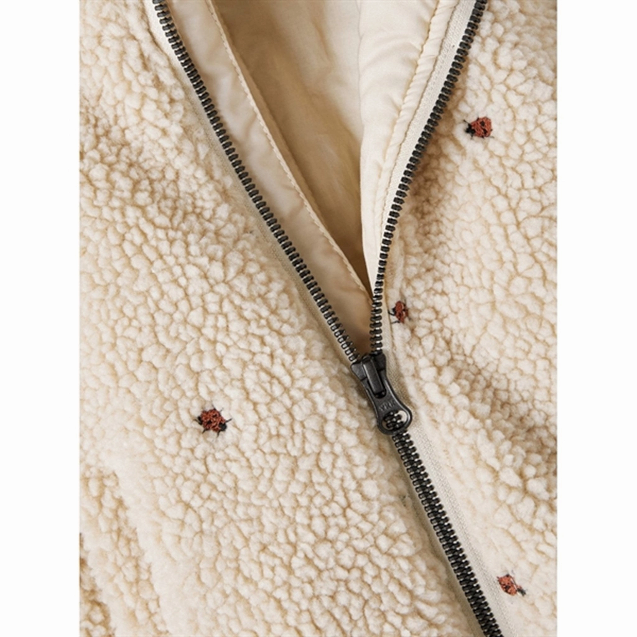 Lil'Atelier Fog Nalo Sherpa Loose Jacket Transitional City Fit AntiPilling Finish