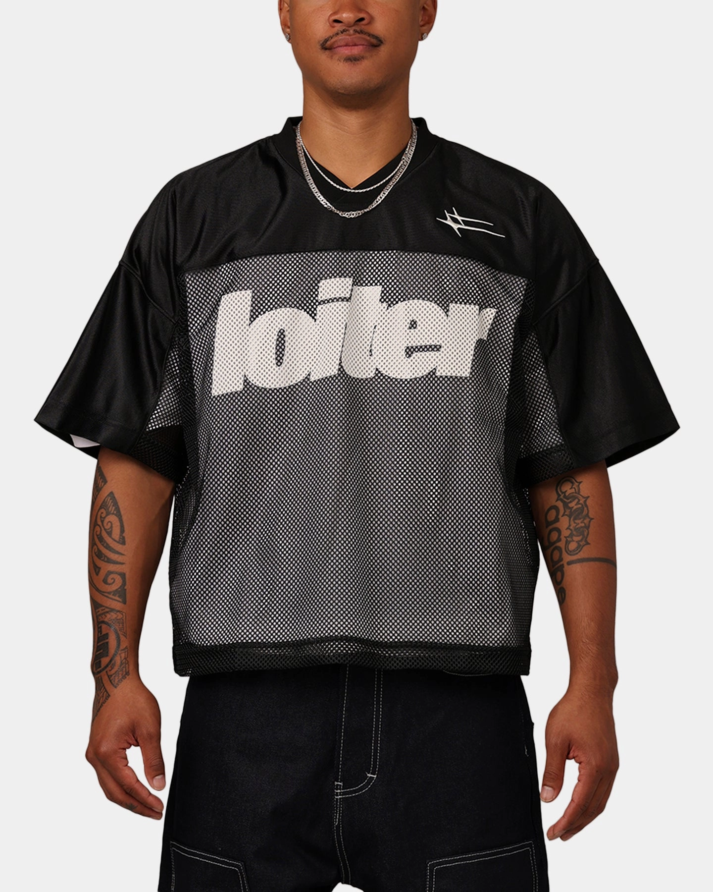 Loiter Outfield Training Jersey Black UV protection coating Quick Access Side Vents