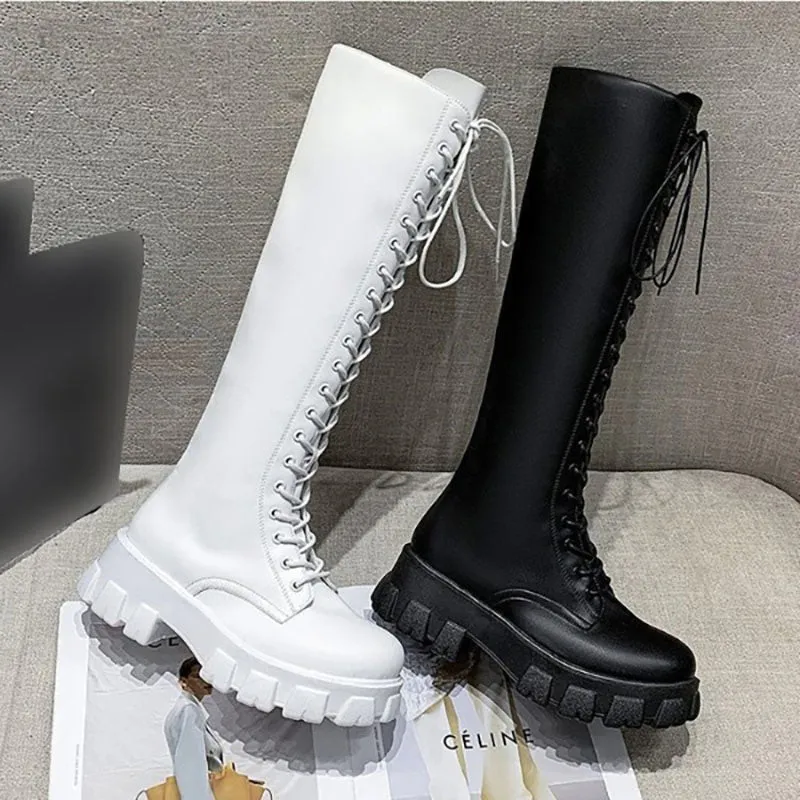 Funki Buys | Boots | Women's Gothic Chunky Heel Knights Boots