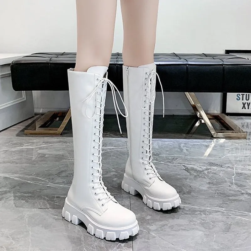 Funki Buys | Boots | Women's Gothic Chunky Heel Knights Boots
