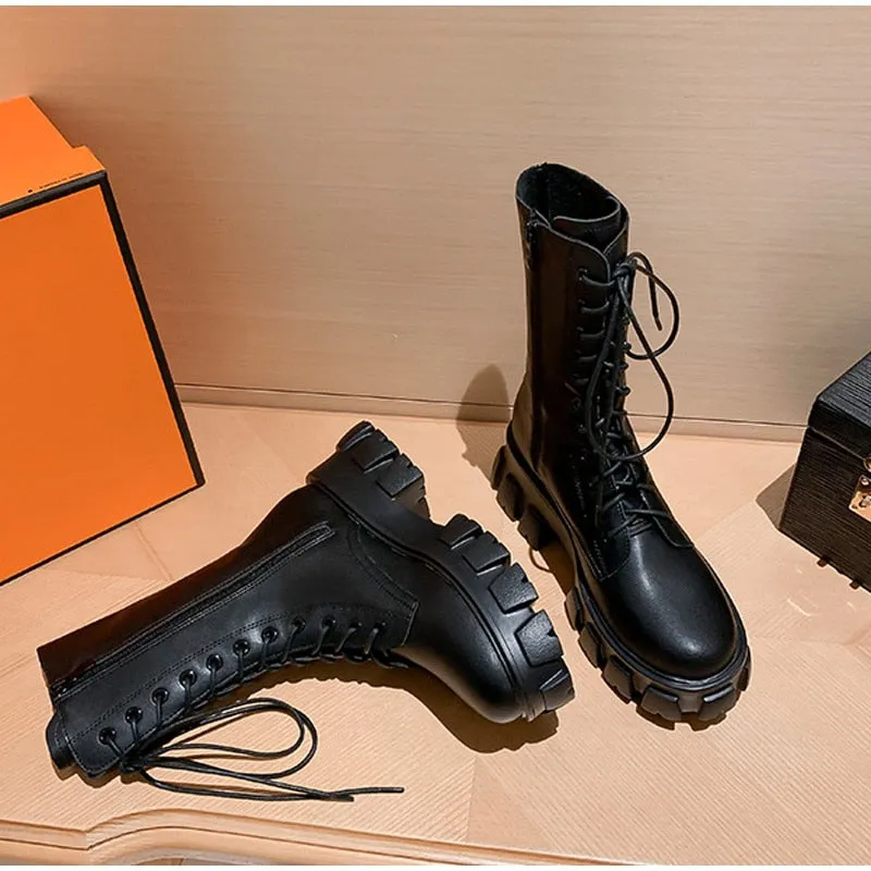 Funki Buys | Boots | Women's Gothic Chunky Heel Knights Boots