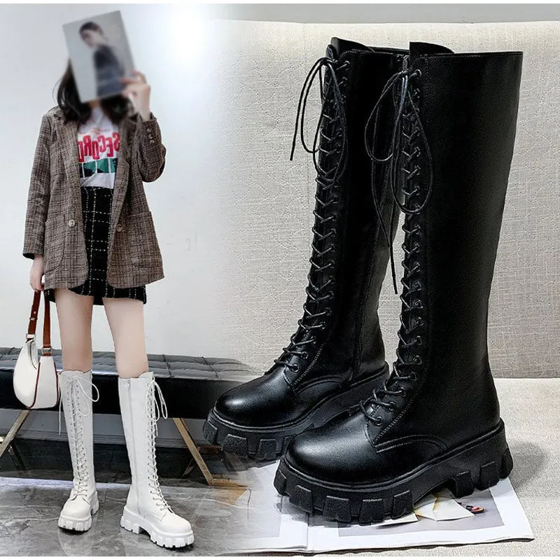 Funki Buys | Boots | Women's Gothic Chunky Heel Knights Boots