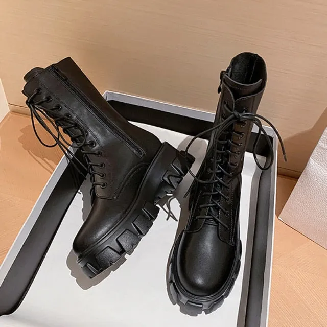Funki Buys | Boots | Women's Gothic Chunky Heel Knights Boots