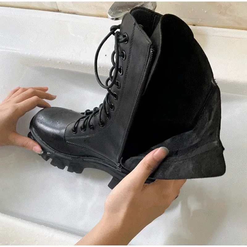 Funki Buys | Boots | Women's Gothic Chunky Heel Knights Boots