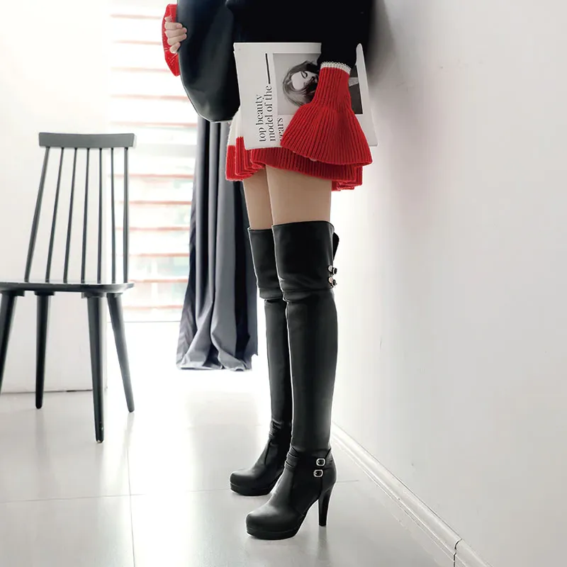 Funki Buys | Boots | Women's Thigh High Platform Stiletto Boots