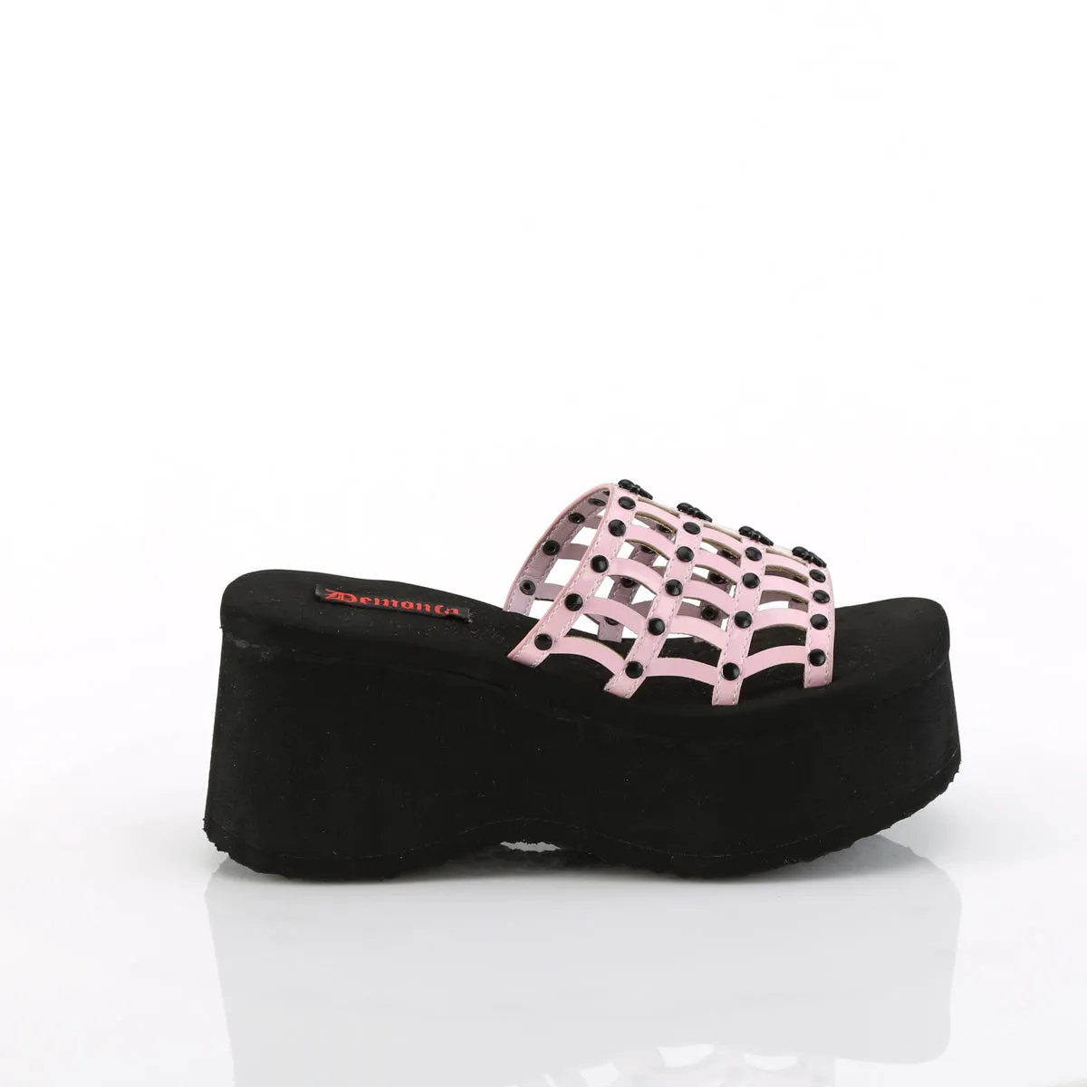 FUNN-13 DemoniaCult Baby Pink Patent Sexy Women's Sandals (Alternative Footwear)