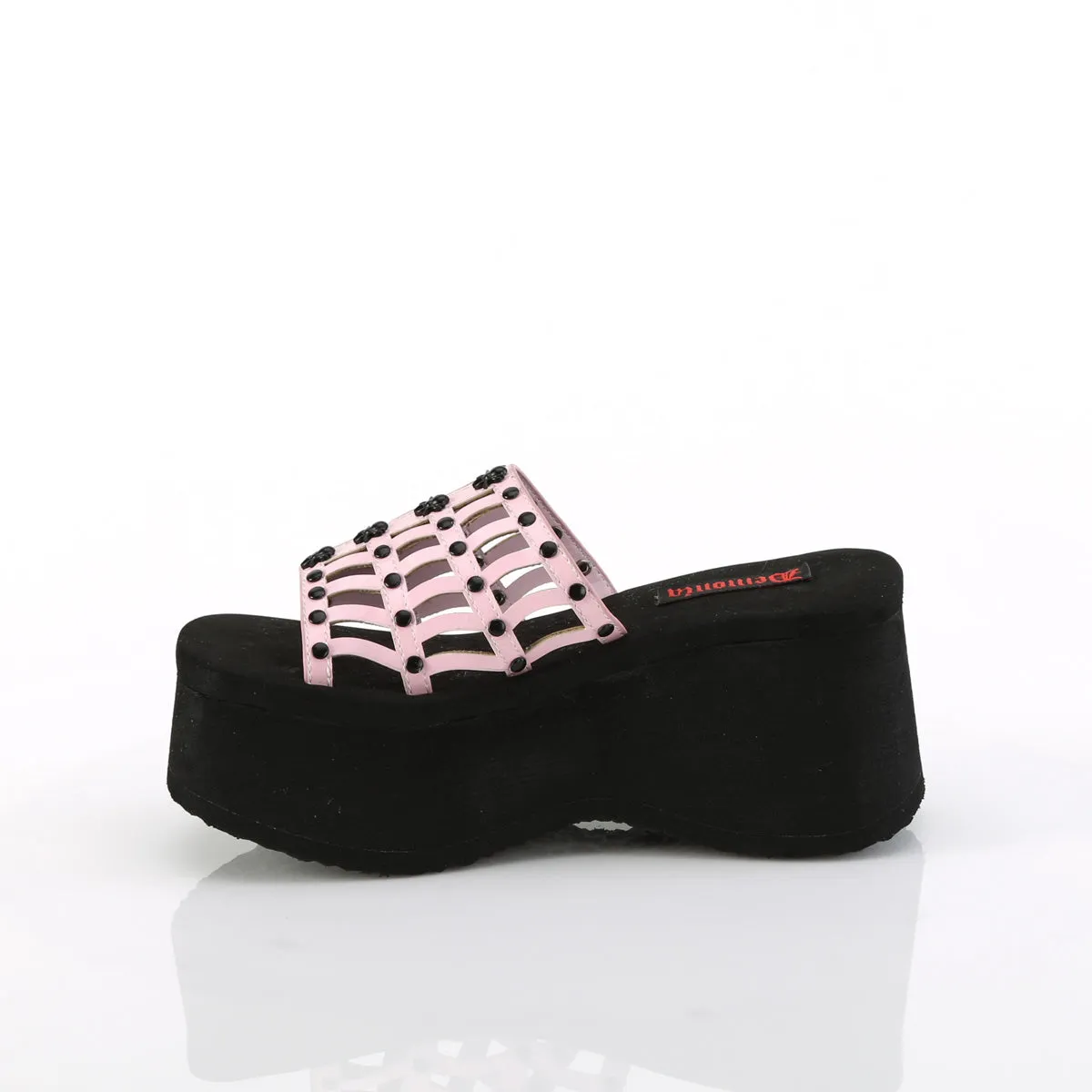FUNN-13 DemoniaCult Baby Pink Patent Sexy Women's Sandals (Alternative Footwear)