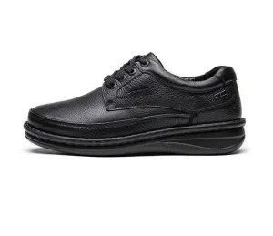 G-Comfort Mens Black Deer Skin Leather Shoes Laced Water Repellent P-3706S