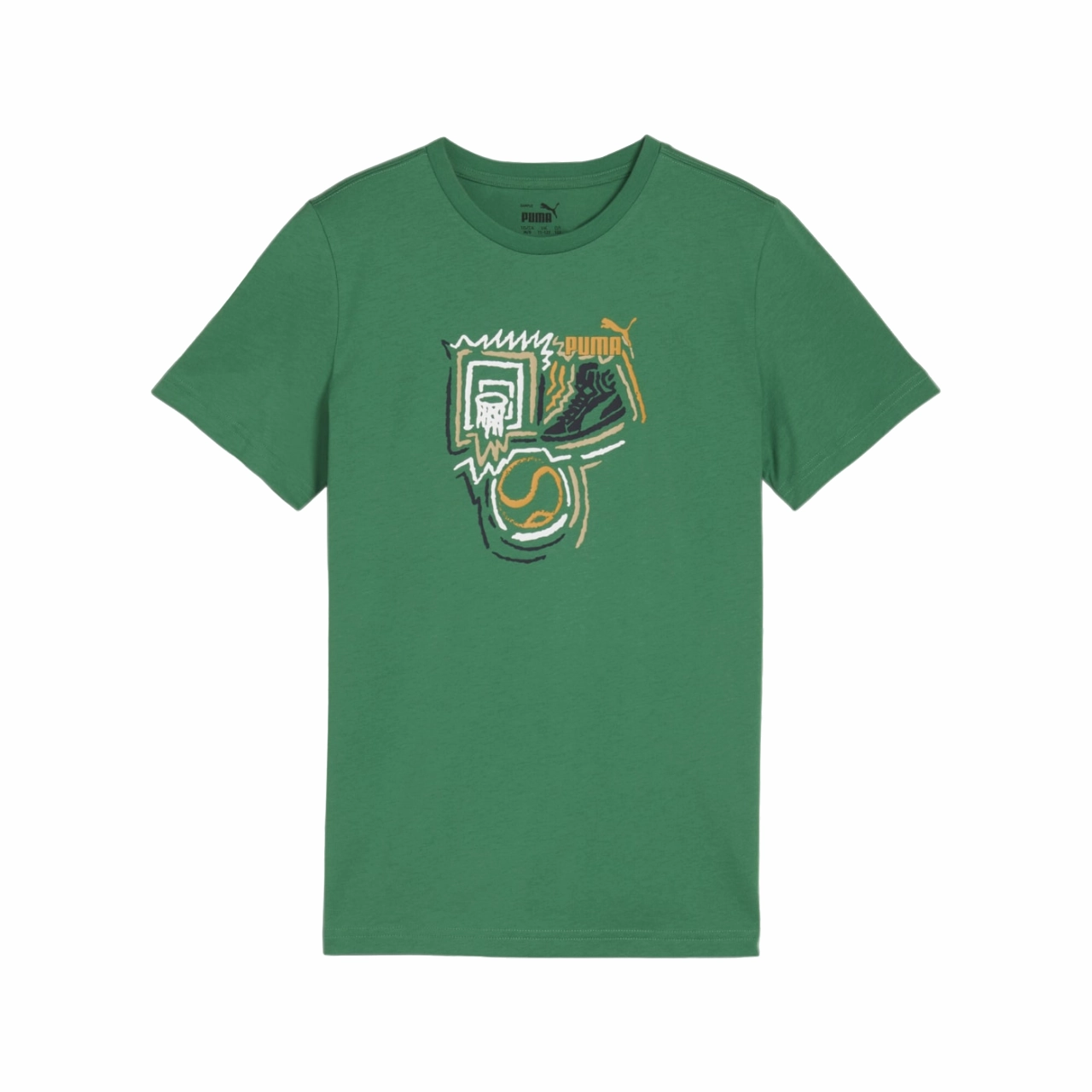 Day-to-Day Comfort Puma maglietta manica corta da bambino graphics 680299 86 verde