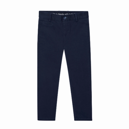 Boboli Pantaloni saten elasticizzato per ragazzo 737243 2440 blu scuro WaterRepellentCoating AdjustableDrawstring