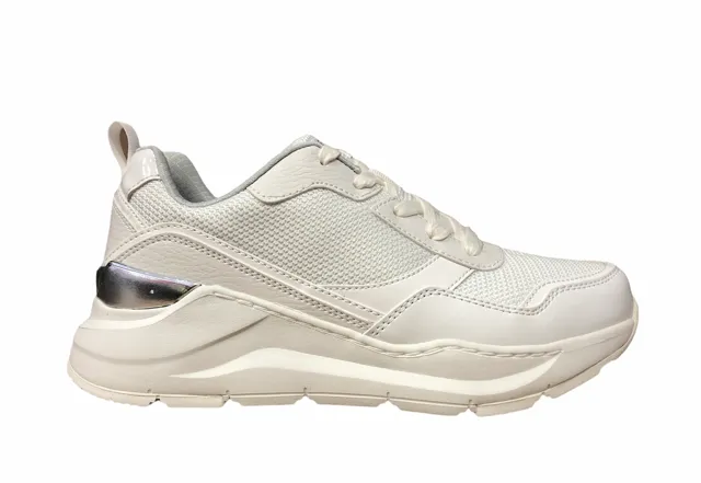 Pronation Control Tech pin - decorated running shoes Skechers scarpa sneakers da donna con rialzo al tallone  Rovina Clean Sheen 155046/WHT bianco