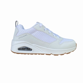 Skechers scarpa sneakers da junior Uno Powex 403667L/WHT bianco durable shoe properties SyntheticUpper