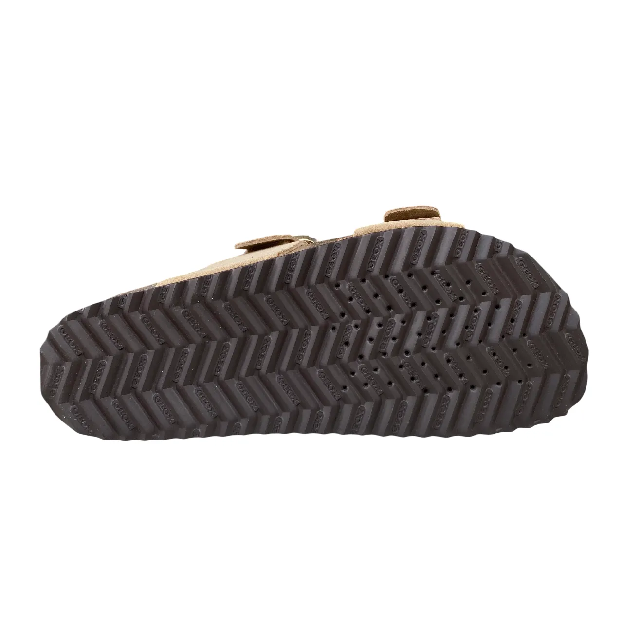 Geox sandalo da donna con zeppa D551DA 00022 C6738 tortora Flex grooves