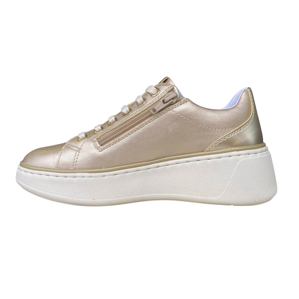 Pressure Redistribution Tech beach equipment Geox scarpa sneakers da donna Sunnetty D55YHA 0NFBN C2012 laminata oro