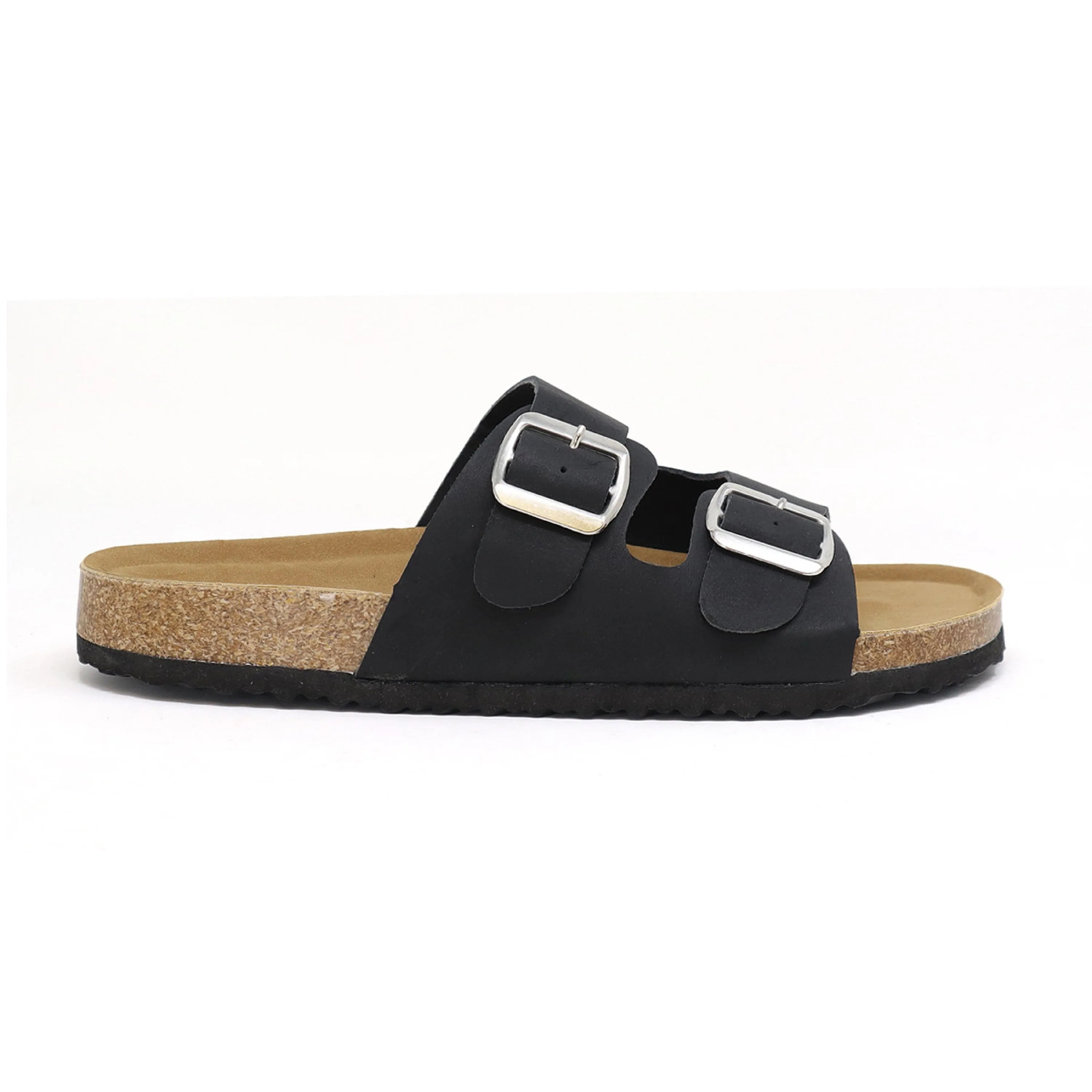 GIAN-91 Women's PU Sandal With Two Piece Upper and Buckle